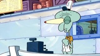 Anh Squidward tận tình quá, trên bánh không có hạt vừng nên đổi ngay cho khách!