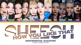 BABYMONSTER & BLACKPINK 'Sheesh, HYLT' Lyrics (Color Coded Lyrics) | MASHUP/@joshuelmashups