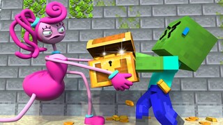 Monster School: Mommy Long Leg's Treasure - Sad Story | Minecraft Animation