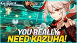 Kazuha RERUN! SHOULD YOU ROLL? BEST Build Guide & Team Comp Guide (CRAZY!)