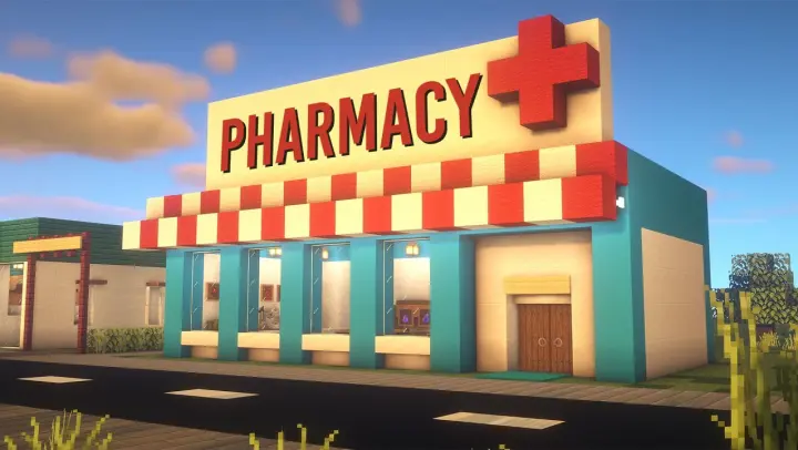 Pharmacy in Minecraft - Easy to build