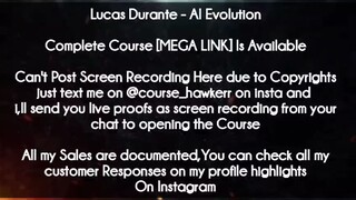 Lucas Durante Course AI Evolution Download