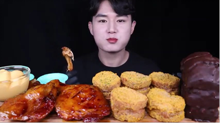 mukbang đồ ăn BBQ, thịt đùi #amthuc #monngon