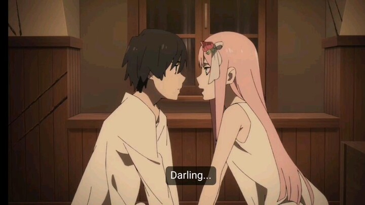 Zero two and hiro kiss