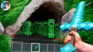 Minecraft in Real Life POV -  CREEPER ATTACK in Realistic Minecraft En lA Vida Real Life POV