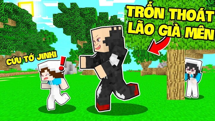 JINKI XÌ TRUM TÌM CÁCH GIẢI CỨU SẦU RIÊNG KHỎI LÃO GIÀ MÊN TRONG MINECRAFT*JINKI LÀM XÌ TRUM*