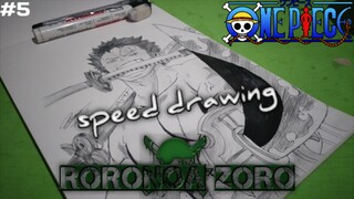 Speed Drawing🎨 RORONOA ZORO🔥 King of Hell💀