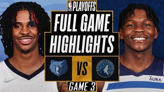 MEMPHIS GRIZZLIES vs MINNESOTA TIMBERWOLVES | FULL GAME 3 HIGHLIGHTS | 2022 NBA Playoffs NBA 2K22