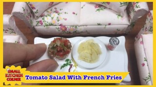 Tomato Salad With French Fries | Salad Cà Chua Ăn Với Khoai Tây Chiên | Small Kitchen Corner