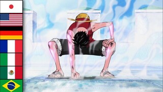 Second Gear In 7 Different Languages | Luffy - One Piece