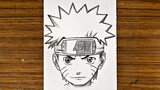 how to draw Naruto Uzumaki step-by-step using just a pencil || Easy drawings for beginners