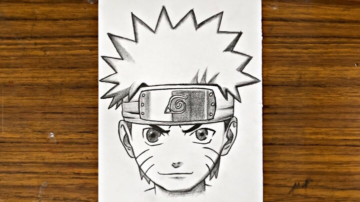 Anime drawing  how to draw Naruto Uzumaki stepbystep using just a pencil   YouTube
