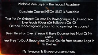 Melanie Ann Layer Course The Impact Academy download