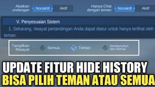 UPDATE FITUR HIDE HISTORY ! SEKARANG BISA PILIH TEMAN ATAU SEMUA !! BOCIL LOSESTREAK PASTI SENENG