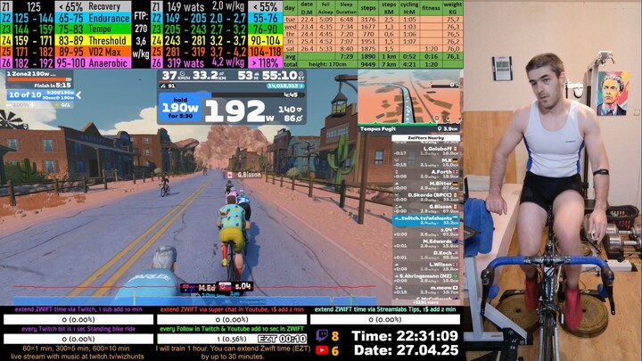 Zwift Cycling Workout 27.04.2025