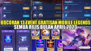 BOCORAN 12 EVENT GRATISAN MOBILE LEGENDS APRIL 2023! EVENT SKIN EPIC 1 DIAMOND & SKIN LIMIT GRATIS