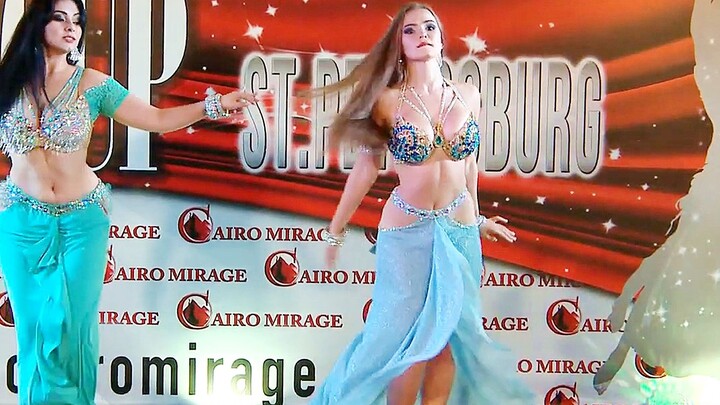 Snake Dance S Cheerful and Beautiful Egyptian Cup Belly Dance Duo Show