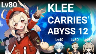 Genshin Impact - Klee Carries Low Level Teammates Through Abyss 12