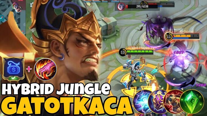 Hybrid Jungle Gatotkaca - Solo Rank Gameplay - Gatotkaca Top 1 Global 92.7% Winrate ~ MLBB