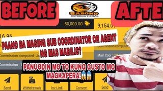 PAANO MAGING SUB COORDINATOR OR AGENT?|PAANO KUMITA NG PERA AS SUB COORDINATOR|SABONG INTERNATIONAL