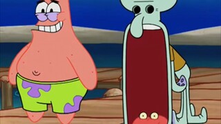 Squidward terpaksa memakan karang laut, dan giginya sangat ketakutan hingga keluar dari mulutnya!