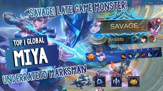 Underrated And Forgotten Marksman! Savage Miya Top 1 Global - Mobile Legends