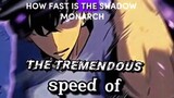 how fast is shadow monarch sung Jin woo?🤔