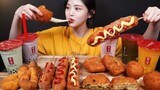 [Mukbang TV] - Hot-dog siêu to phô mai viên, bánh croquette và trà sữa  | ASRM