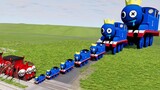 Big & Small Thomas the Rainbow Friend vs CURSED Choo Choo Charles Train | BeamNG.Drive