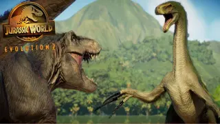 Therizinosaurus versus Tarbosaurus - Life in the Cretaceous || Jurassic World Evolution 2 🦖 [4K] 🦖