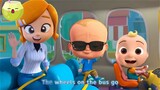 The Wheels on the Bus with COCOMELON, BOSS BABY & FRIENDS | Head Overlay & Filter Effects
