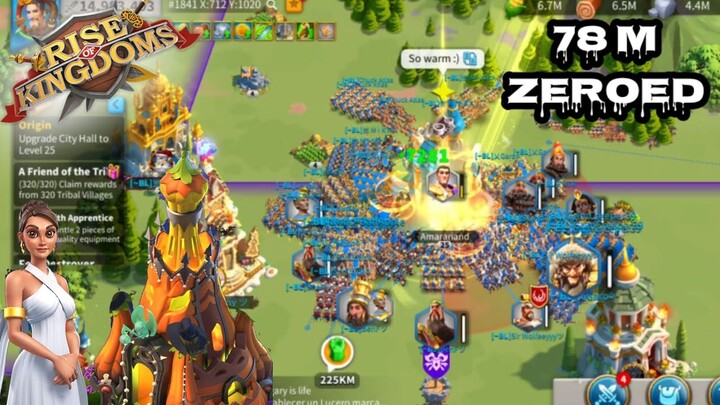 Rise of kingdoms - Zeroing 78 million power player in KD 1841