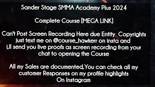 Sander Stage SMMA Academy Plus course download