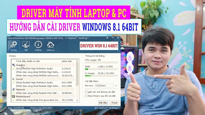 Drivers Windows 8.1 64Bit | Hướng Dẫn Link Tải và Cài Driver Win 8.1 64Bit Cho Máy Tính Laptop & PC