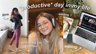 PRODUCTIVE DAY IN MY LIFE as a full-time YouTuber! getting motivated again ❤️
