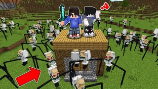 We Are SURROUNDED By SKIBIDI SPIDER in Minecraft