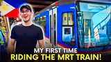 First time riding the MRT train in The Philippines - NOT WHAT I EXPECTED | Philippines Travel Vlog