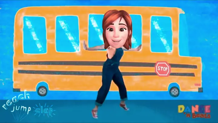 The Wheels On The Bus Dance CHALLENGE Mash-Up | Head Overlay Special Effects