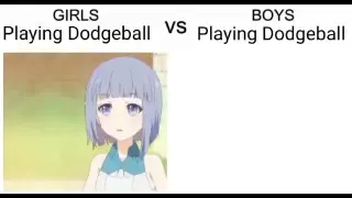 Girls Vs Boys Playing Dodgeball