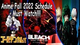 Anime Fall 2022 Schedule || Must Watch!!!