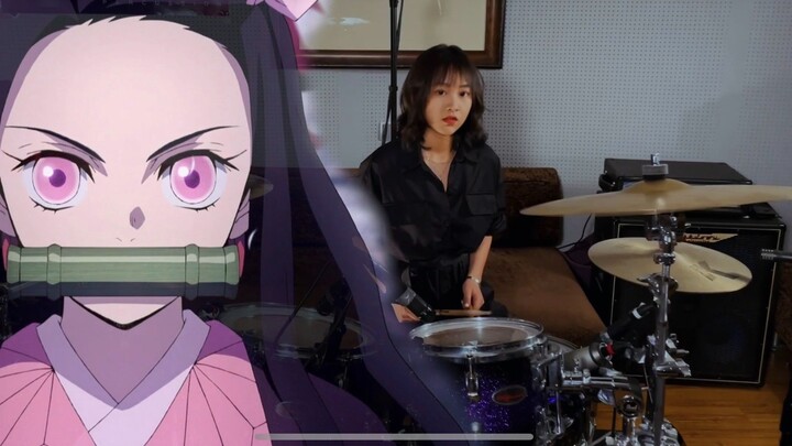 Demon Slayer theme song - "Red Lotus" (drum set COVER) by: Wang Guanyu