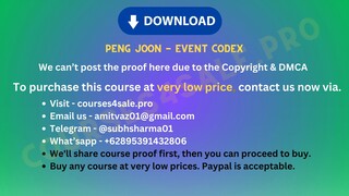 [https://Courses4sale.pro]Peng Joon - Event Codex