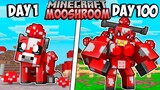 I Survived 100 Days as a MOOSHROOM in Minecraft