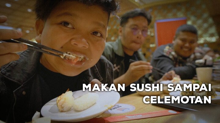 MAKAN SUSHI SAMPE CELEMOTAN | MEGI VLOG