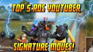 TOP 5 FAMOUS YOUTUBER SIGNATURE MOVES/PLACE IN ROS(WORRYBEAR,SAXY AND MORE)