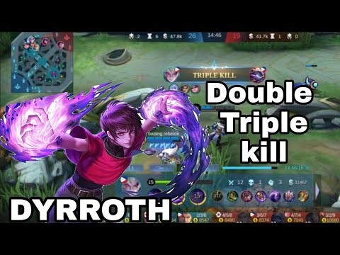 PINOY JJVLOG double triple kill || DYRROTH || Mobile Legends | MVP