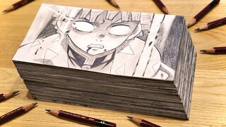 パラパラ漫画【300時間】全集中して作ってみた Flipbook［Zenitsu Vs SpyderMan］鬼滅の刃  DemonSlayer Episode17 KimetsunoYaiba