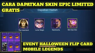 CARA DAPATKAN SKIN EPIC LIMITED GRATIS DI EVENT HALLOWEEN FLIP CARD MOBILE LEGENDS - MLBB