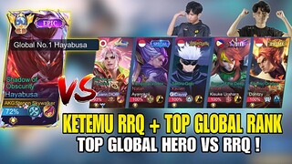 SERU PARAH ! KETEMU RRQ + TOP GLOBAL RANK ! Stenly Top Global Hayabusa Gameplay !