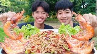 ตำหมูยอเส้น กุ้งขาวยักษ์ จัดเต็มถาดอร่อยเด็ดเผ็ดโคตรนัว.